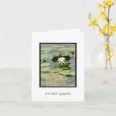 Carte de Sympathie Lily Pond Blanc (Fleur jaune)