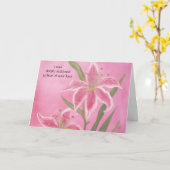 Carte de Sympathie Lily rose (Fleur jaune)