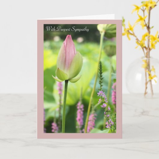 Carte de sympathie Lotus (Fleur jaune)