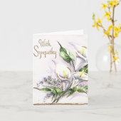 Carte de sympathie Lys vintages (Fleur jaune)