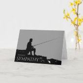 Carte de Sympathie Masculine Somber pour un pêcheu (Fleur jaune)