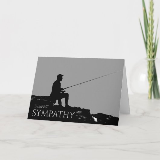 Carte de Sympathie Masculine Somber pour un pêcheu (Devant)