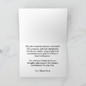 Carte de sympathie militaire d'armée (Intérieur)