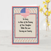 Carte de sympathie militaire pour la fille (Fleur jaune)