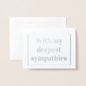 Carte de sympathie minimale (Devant avec enveloppe)