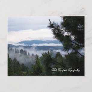 Carte de sympathie Misty Mountain Bible Verse