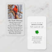 Carte de Sympathie moderne avec Oiseau Cardinal (Devant / Derrière)