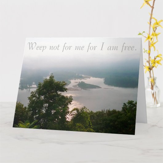 Carte de sympathie, Ne pleure pas pour moi (Fleur jaune)