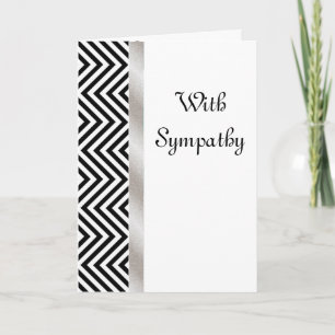 Carte de sympathie noire et blanche de Chevron