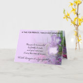 carte de sympathie nuances de violet 16b (Fleur jaune)