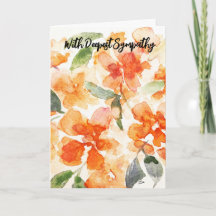 Carte de Sympathie Orange Blossom