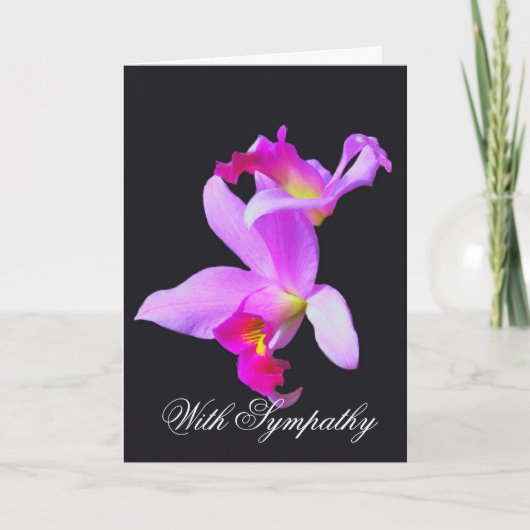 Carte de sympathie Orchidées (Devant)