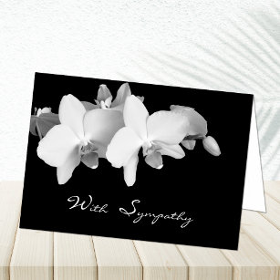 Carte de sympathie ou de condoléance -- Orchidées