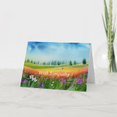 Carte de sympathie personnalisable de la prairie a (Devant)