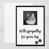 Carte de sympathie personnalisable Pet cat (Devant / Derrière)