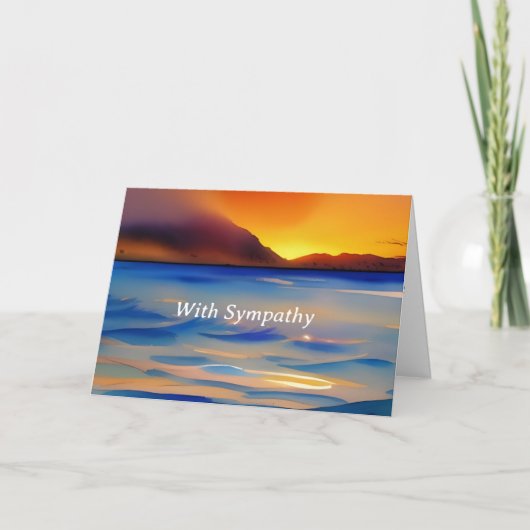 Carte de sympathie personnalisable Serene Beach Su (Devant)