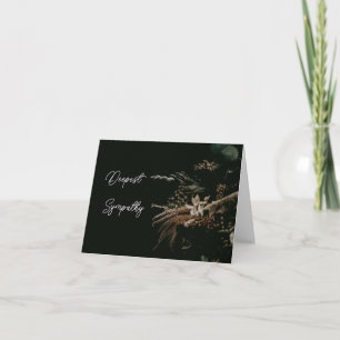 Carte de Sympathie Personnalisée Florale Noire