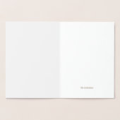 Carte de Sympathie personnalisée Gold Foil. (Intérieur)