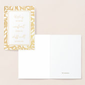 Carte de Sympathie personnalisée Gold Foil. (Affichage)