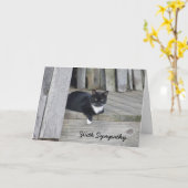 Carte de sympathie — Perte de chat (Fleur jaune)