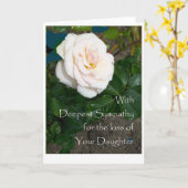 Carte de sympathie Perte de fille (Fleur jaune)