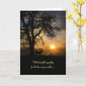 Carte de sympathie Perte de mère, condoléances pou (Fleur jaune)