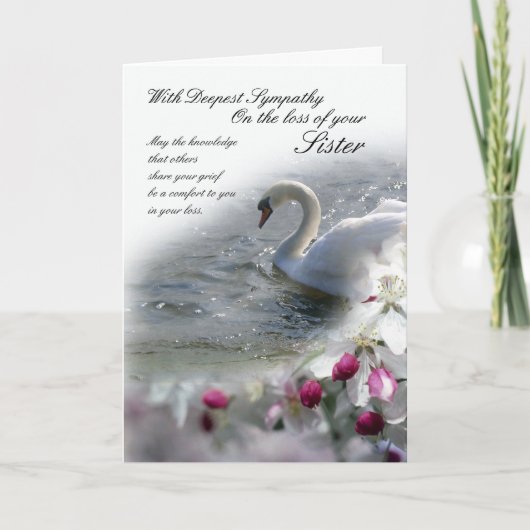 Carte de sympathie perte de soeur (Devant)