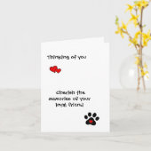 Carte de sympathie - Perte d'un chien de compagnie (Fleur jaune)