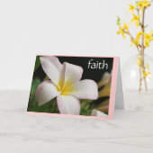 Carte de sympathie : Plumeria avec verset d'écritu (Fleur jaune)