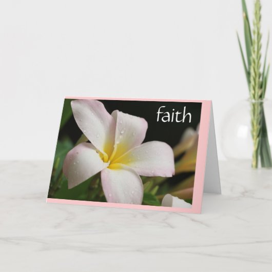 Carte de sympathie : Plumeria avec verset d'écritu (Devant)