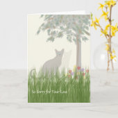 Carte de sympathie pour animal de compagnie pour c (Fleur jaune)