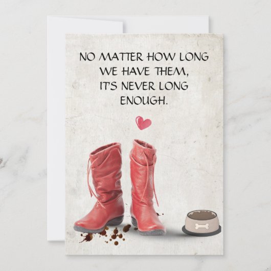 Carte de sympathie pour animaux de compagnie de co (Devant)