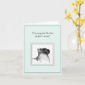 Carte de sympathie pour chat balinais (Fleur jaune)