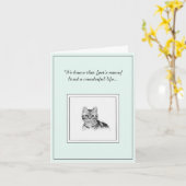 Carte de sympathie pour chat d'animal de compagnie (Fleur jaune)