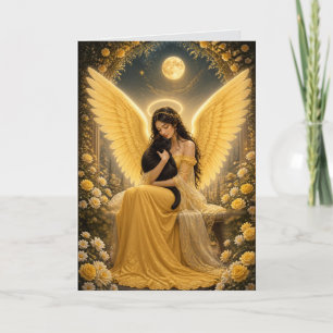 Carte de sympathie pour chat noir