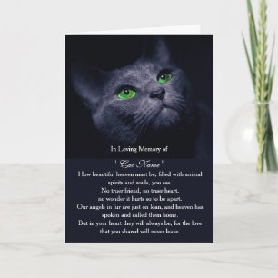 Carte de sympathie pour chat photo personnalisée M