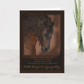 Carte De Sympathie Pour Cheval D'Animal - Perte De (Devant)