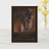 Carte De Sympathie Pour Cheval D'Animal - Perte De (Fleur jaune)