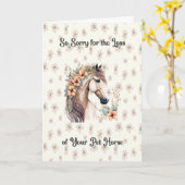 Carte de Sympathie pour Cheval d'Animaux en Pêche  (Fleur jaune)