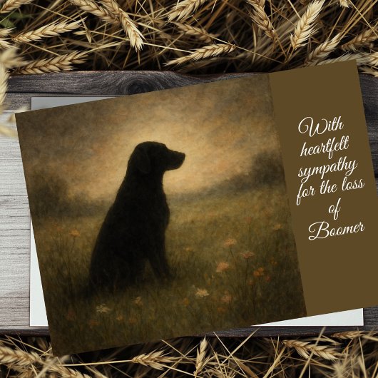 Carte de sympathie pour chien