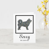 Carte de sympathie pour chien de Sibérie Husky (Fleur jaune)