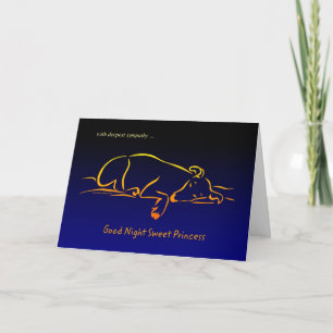 Carte de sympathie pour chien femelle (princesse)