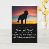 Carte de sympathie pour chien pour perte mémorial  (Fleur jaune)