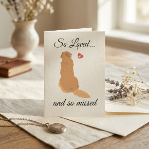 Carte de sympathie pour chien tant aimé et tant re