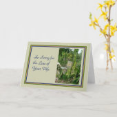 Carte de Sympathie pour femme, avec banc et Plante (Fleur jaune)