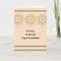 Carte de sympathie pour grand-père