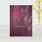 Carte de sympathie pour grand-père à Cranberry (Fleur jaune)