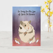 Carte de sympathie pour hamster pour animaux de co (Fleur jaune)