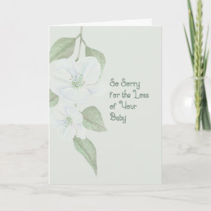 Carte de sympathie pour la perte de bébé vert flor