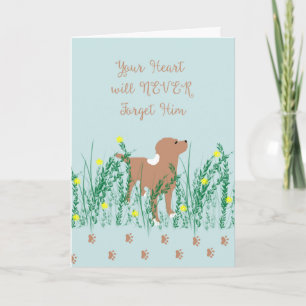 Carte de sympathie pour la perte de chien mâle ani